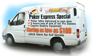 Poker Express Special - Poker Parties starting as low as $100